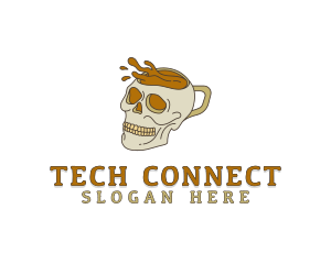 Skull Coffee Mug Logo