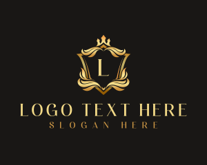 Floral Decorative Shield Logo