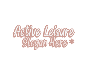 Cute Girlie Wordmark logo design