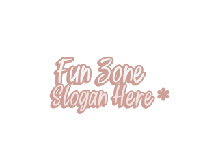 Cute Girlie Wordmark logo design