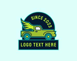 Pickup Truck Wings Vehicle logo