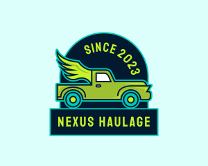 Pickup Truck Wings Vehicle logo design