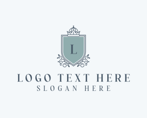 Elegant Shield Crown logo