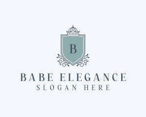 Elegant Shield Crown logo design