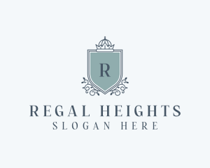 Elegant Shield Crown logo design