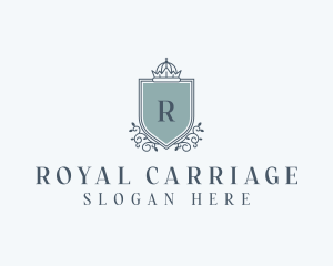 Elegant Shield Crown logo design