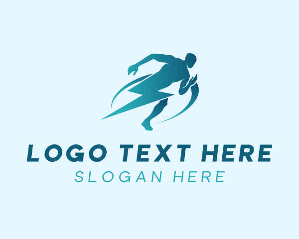 Running logo example 1