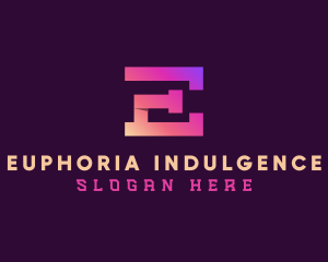 Modern Geometric Letter E logo
