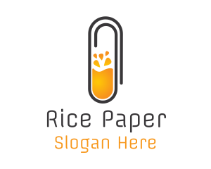 Paper Clip Drink logo design