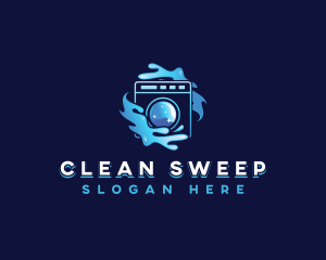 Laundry Wash Cleaning logo design