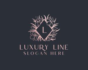 Luxury Wedding Planner Floral logo design