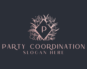 Luxury Wedding Planner Floral logo design