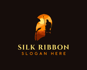 Medieval Spartan Warrior  Logo