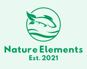 Nature Leaf Fish logo design