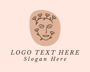 Flower Woman Beauty Aesthetician logo