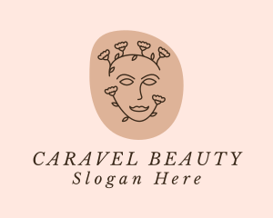 Flower Woman Beauty Aesthetician logo design