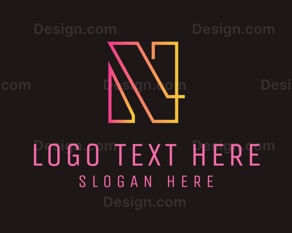 Neon Letter N Logo