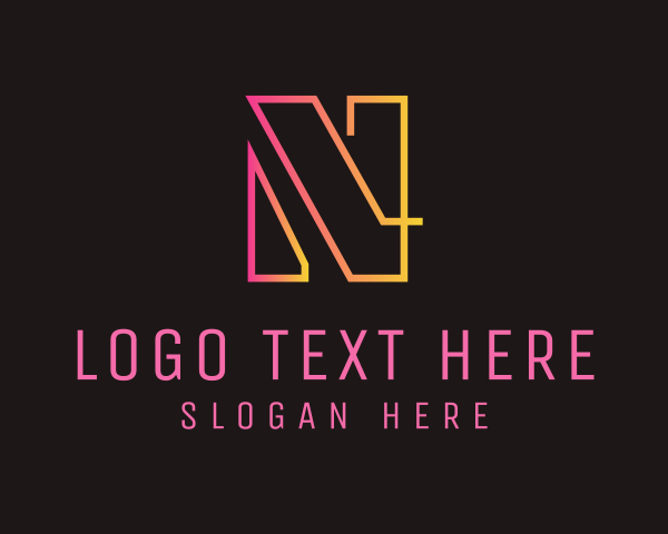 Letter N logo example 2