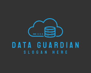 Cyber Cloud Database logo design