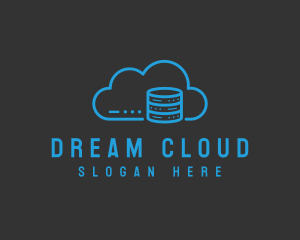 Cyber Cloud Database logo design