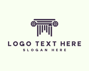 Greek Column Pillar Key logo