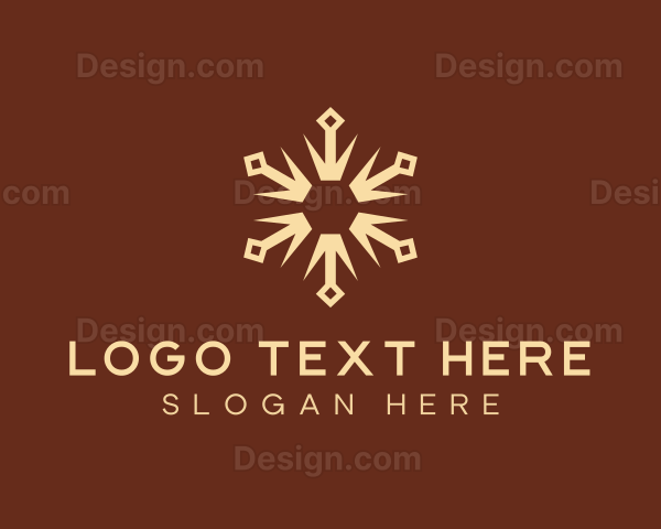 Tribal Sun Decoration Logo