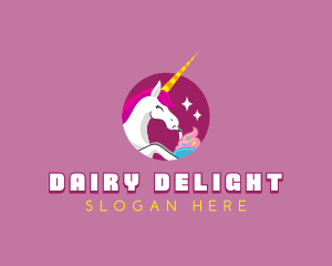 Unicorn Ice Cream logo design