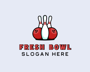 Bowling Alley Sports League logo design