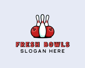 Bowling Alley Sports League logo design