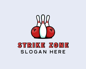 Bowling Alley Sports League logo design