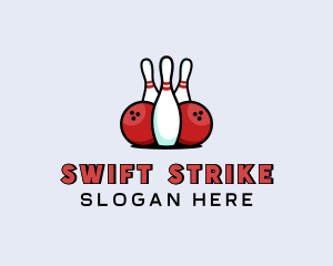 Bowling Alley Sports League logo design