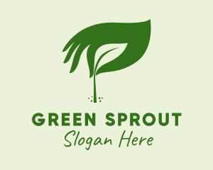 Green Seedling Hand logo