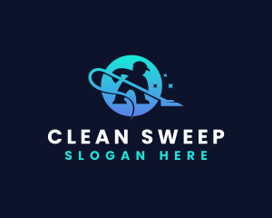 Vacuum Cleaner Janitorial logo design