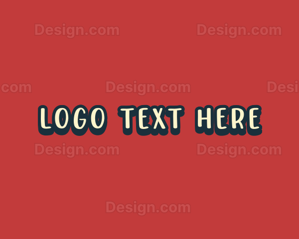 Playful Pop Art Wordmark Logo