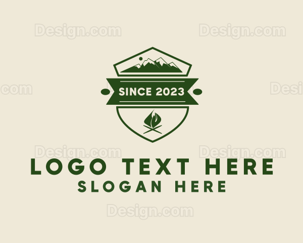 Outdoor Mountain Peak Logo