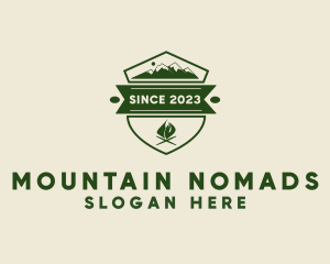 Outdoor Mountain Peak logo design