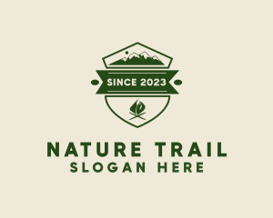 Outdoor Mountain Peak logo design