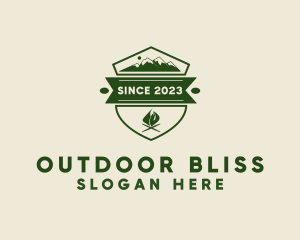 Outdoor Mountain Peak logo design