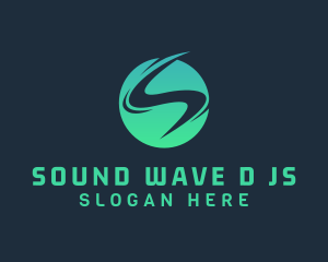 Sphere Wave Letter S logo design