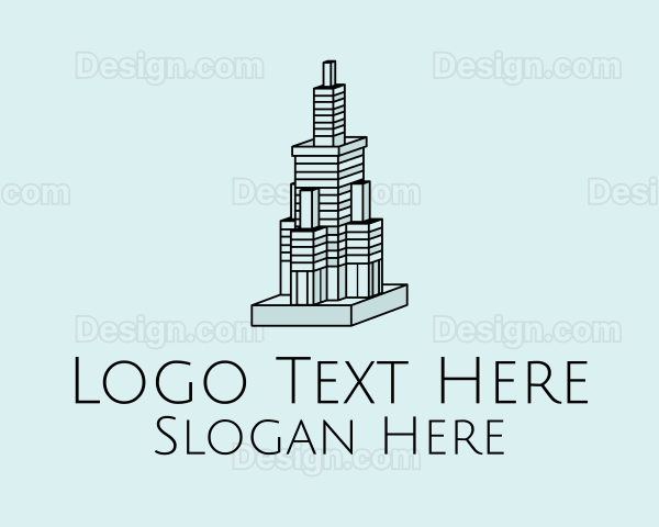 3D Skyscraper Building Logo