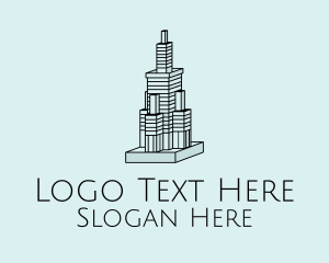 3d - 3D Skyscraper Building logo design