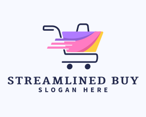 Shopping Bag Cart logo design