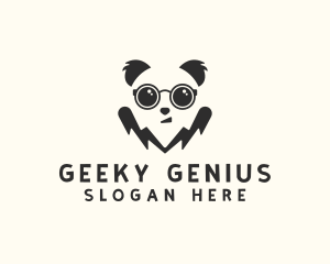 Cute Smart Panda  logo design