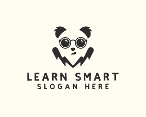 Cute Smart Panda  logo design