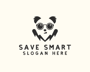 Cute Smart Panda  logo design