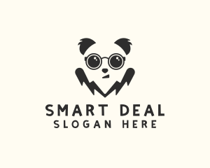 Cute Smart Panda  logo design