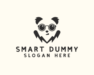 Cute Smart Panda  logo design