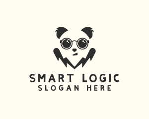 Cute Smart Panda  logo design