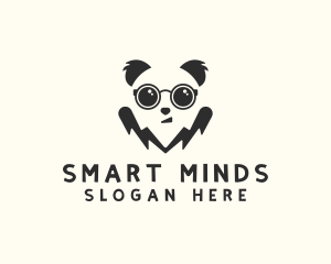 Cute Smart Panda  logo design