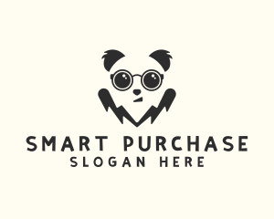 Cute Smart Panda  logo design